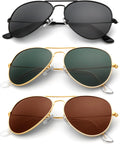 Classic Aviator Sunglasses for Men - Polarized UV Blocking Lens