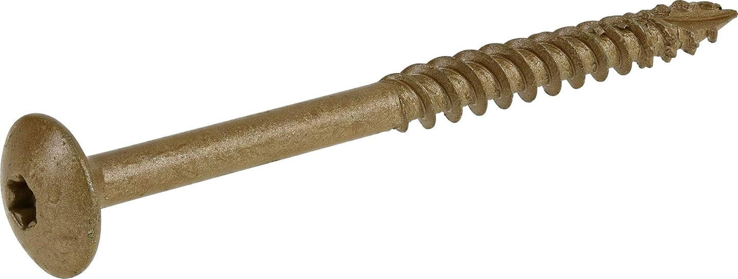 Power Pro 47877 Lag Screws for Outdoor Wood Projects, 100 pcs