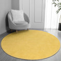 Round Area Rug 4x4 Yellow - Soft Memory Foam Circle Rug