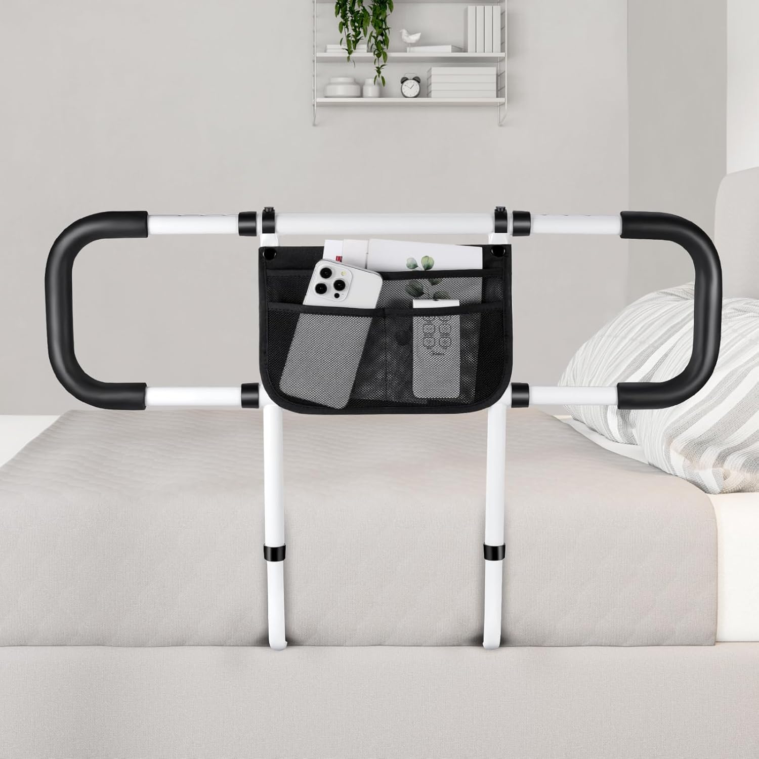 Extended Bed Rails for Elderly Adults Safety - Adjustable Support