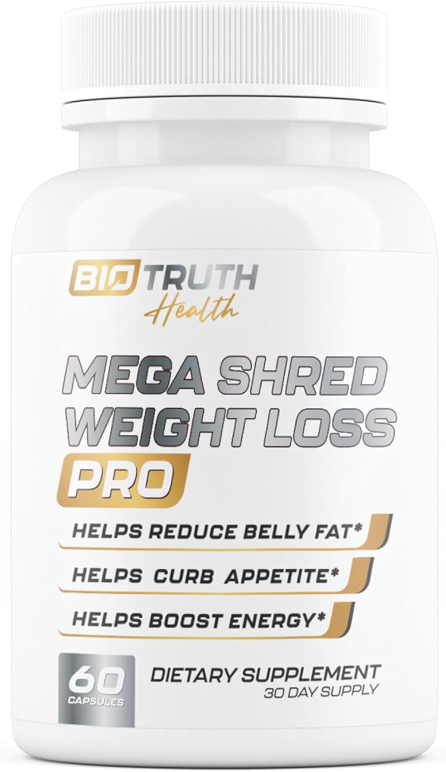 MEGA Shred PRO Weight Loss Pills for Women & Men - 60 Capsules