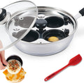 Egg Poacher Eggssentials Poached Egg Maker - 4-Cup Stainless Pan