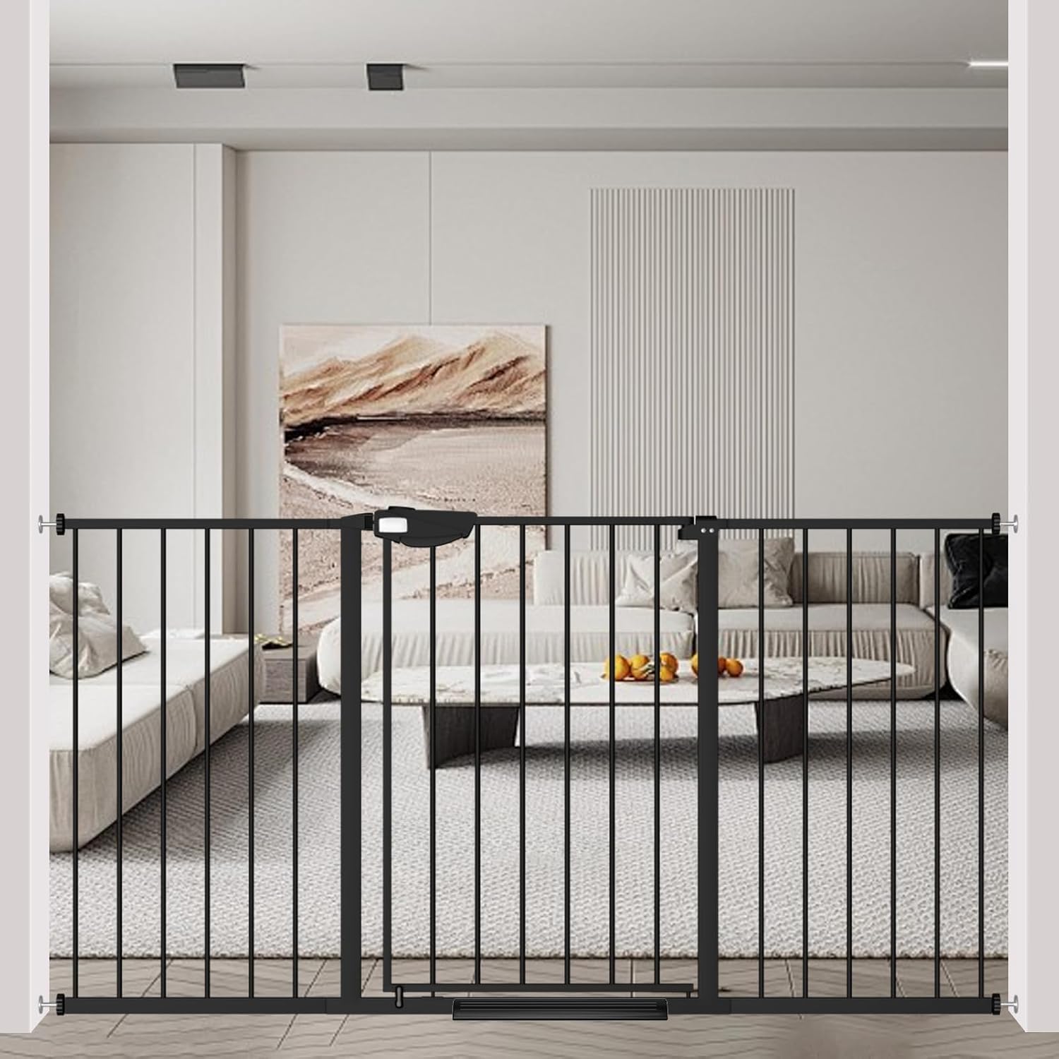 WAOWAO Extra Wide Triple Lock Baby Gate for Safety and Security