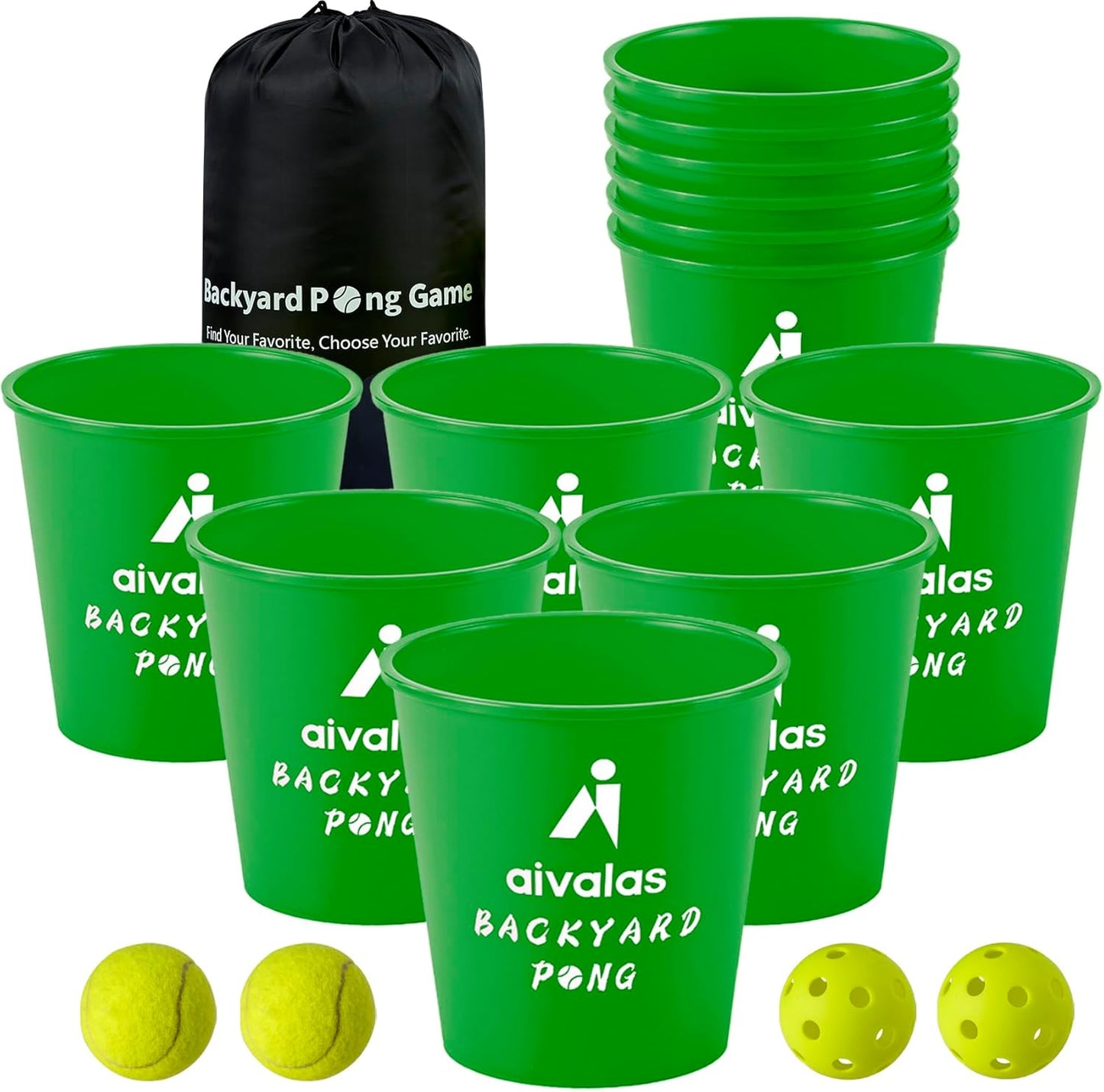 Giant Yard Pong Outdoor Games Set for Family Fun and Excitement