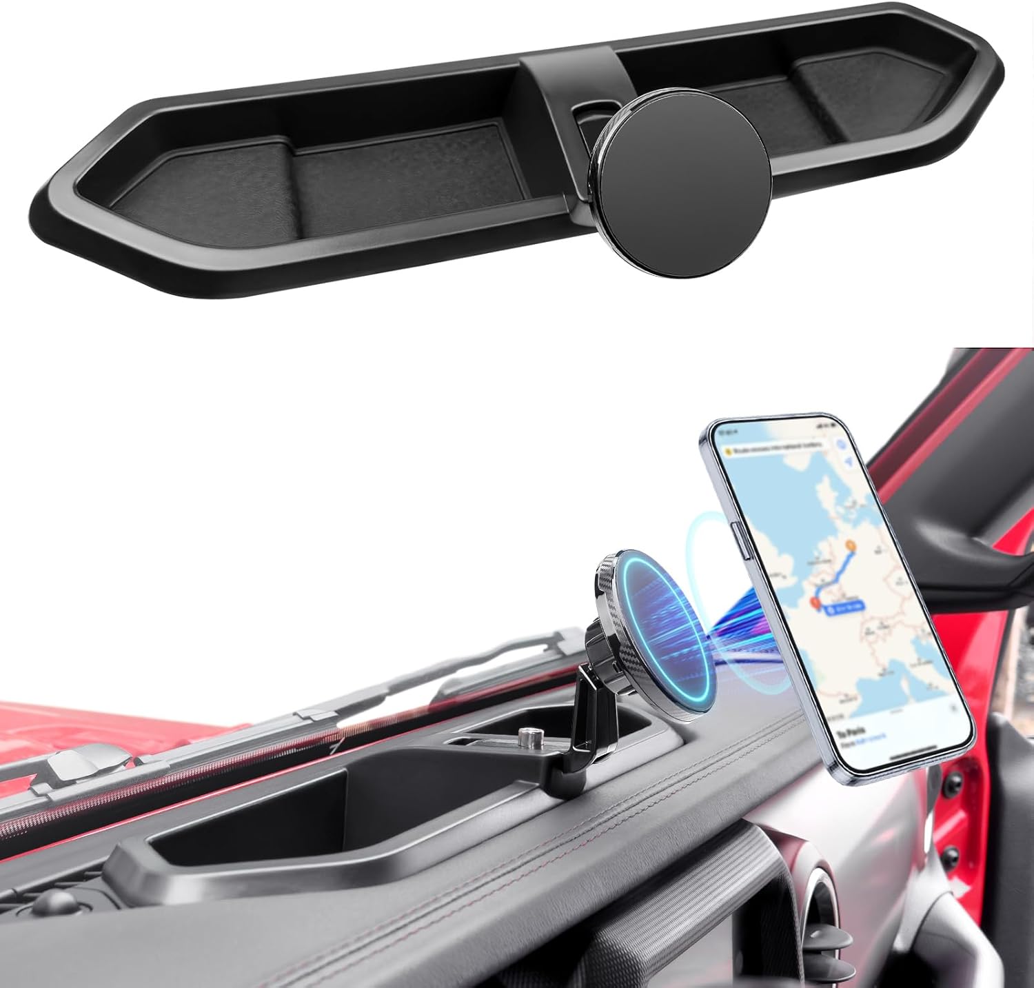 Magnetic Phone Mount Holder for 2018-2023 Jeep Wrangler JL