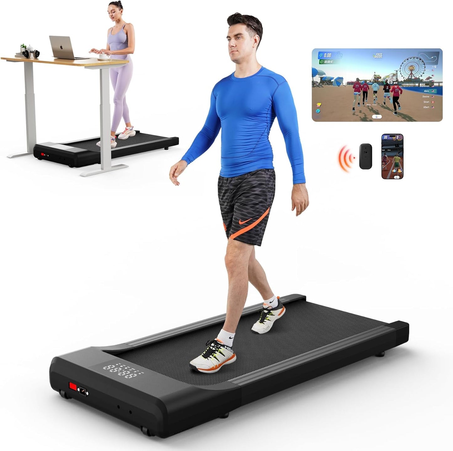 Superun Smart Walking Pad - Compact 2-in-1 Treadmill