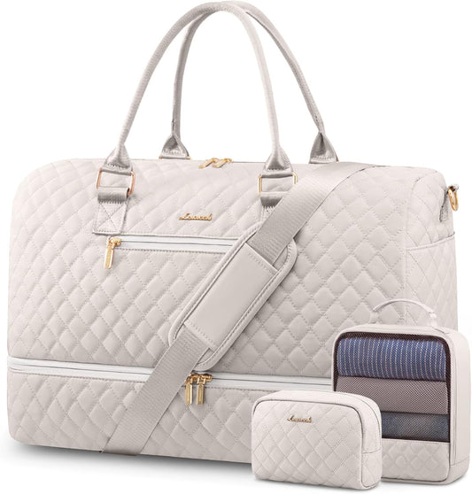 LOVEVOOK Travel Duffle Bag for Women with Shoe Compartment