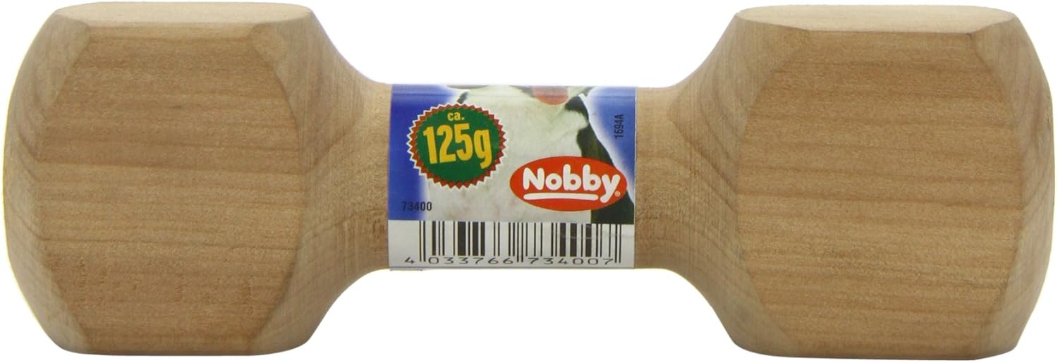 Lightweight Nobby Wooden Dumbbell - 125g
