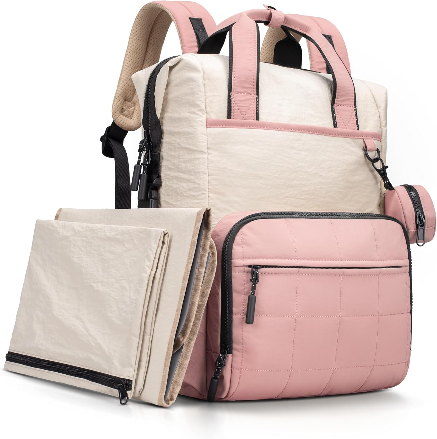 VONAL Diaper Bag Backpack for Boys Girls with Changing Station