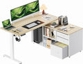 L-Shaped Executive Standing Desk 55in x 24in - Electric Height