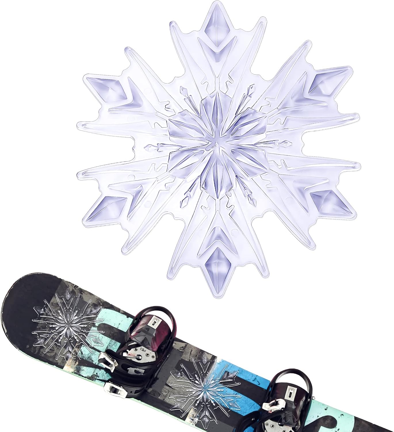 Clear Snowflake 3D Grip Pad for Enhanced Snowboarding