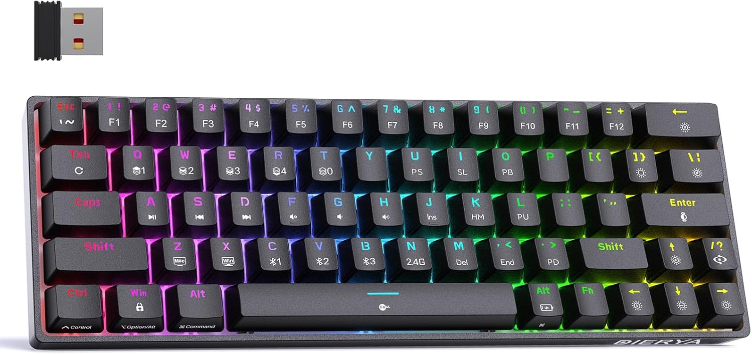 DIERYA DK63 Wireless Mechanical Gaming Keyboard with RGB Backlit