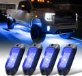 Pure Blue LED Rock Lights 72W 4Pods - Bright Underbody Accent