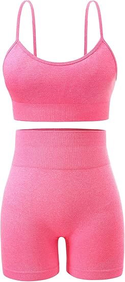 Seamless Workout Sets for Women with High Waist Yoga Shorts