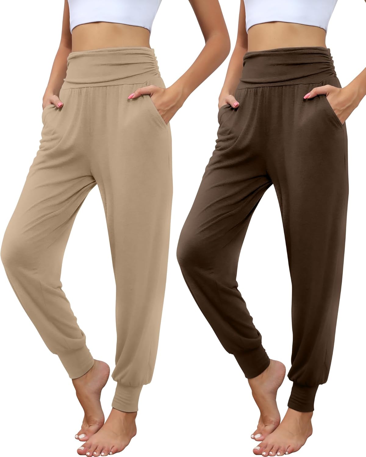 Cozy Women's Yoga Joggers with Pockets for Casual Comfort