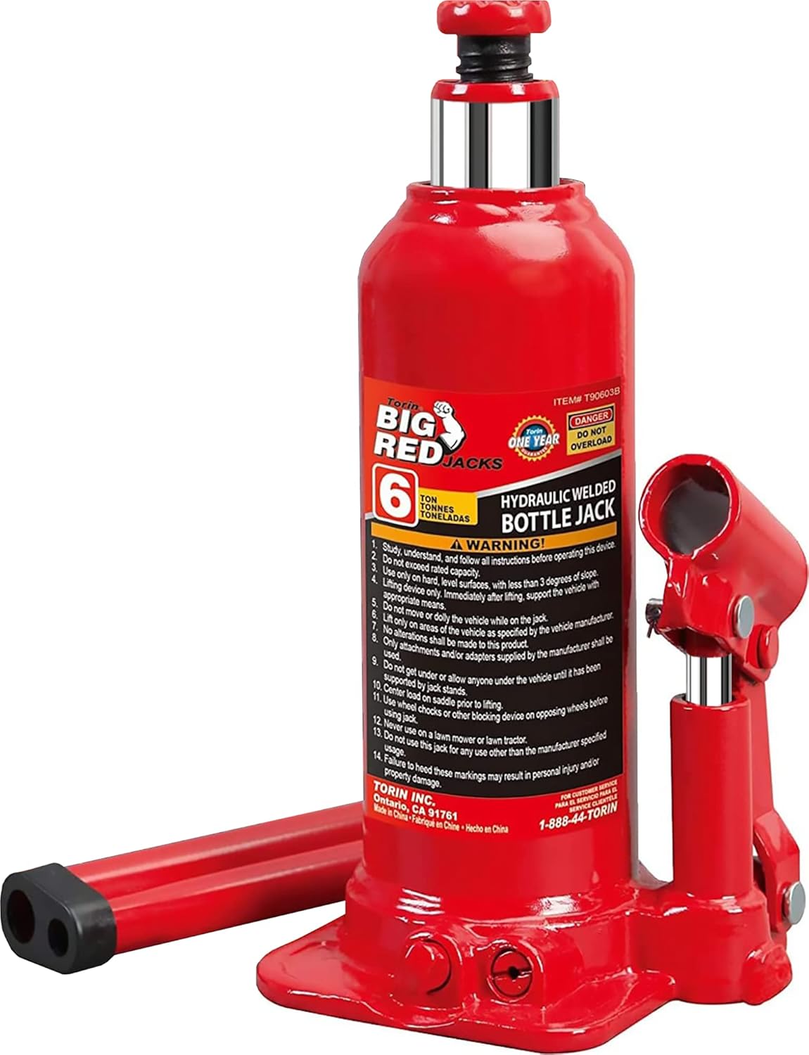 BIG RED 6 Ton Hydraulic Welded Bottle Jack for Lifting Needs
