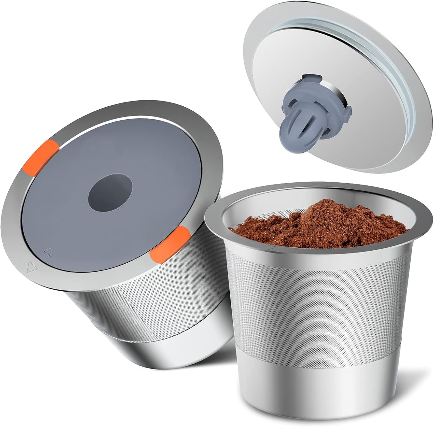 NOALTO Stainless Steel Reusable K Cups - Keurig Compatible (2 Pack)