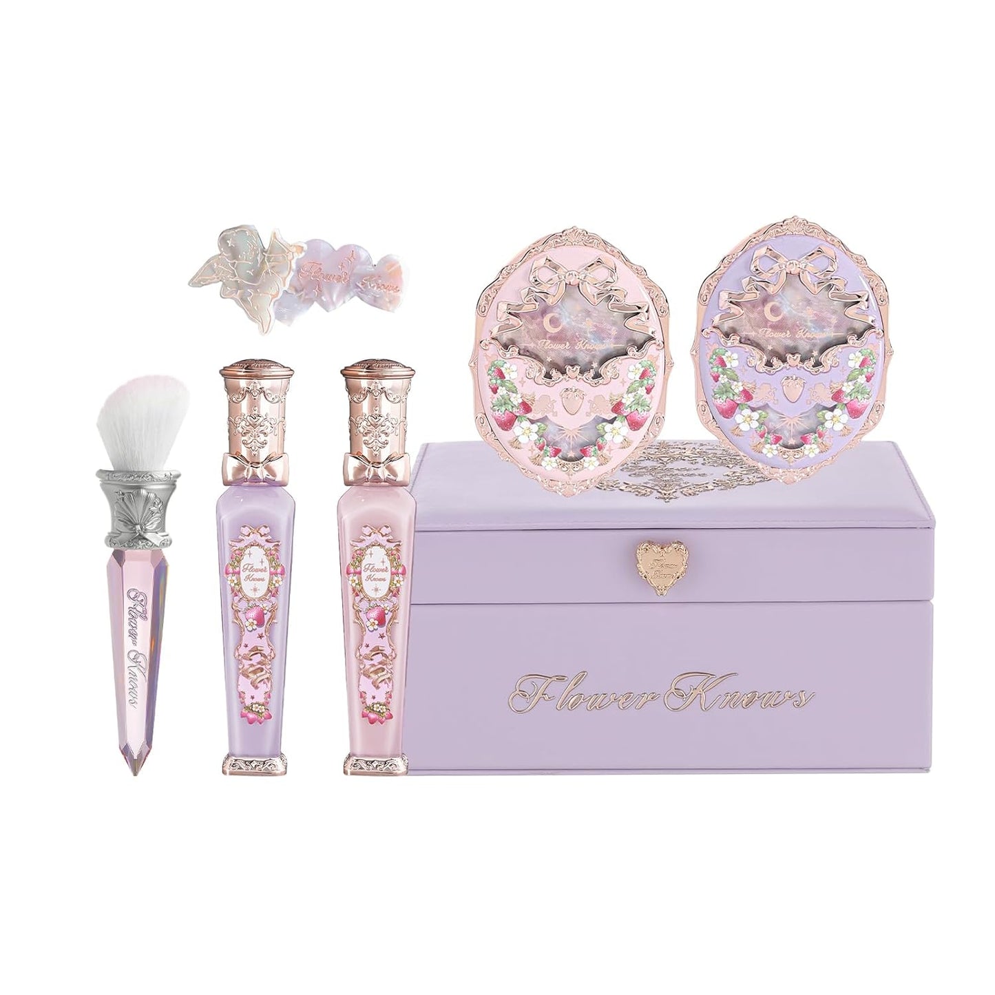 Flower Knows Violet Strawberry Rococo Gift Box Set for Makeup Lovers