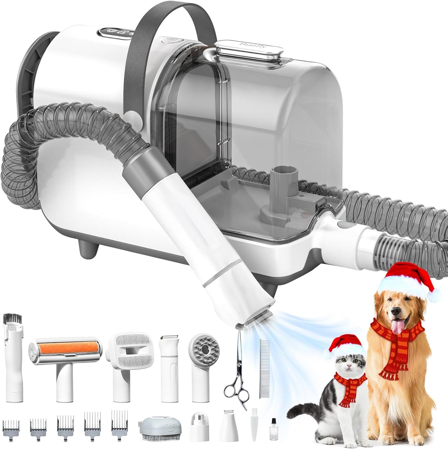 Bunfly Pet Grooming Kit: Powerful Hair Removal & Quiet Operation