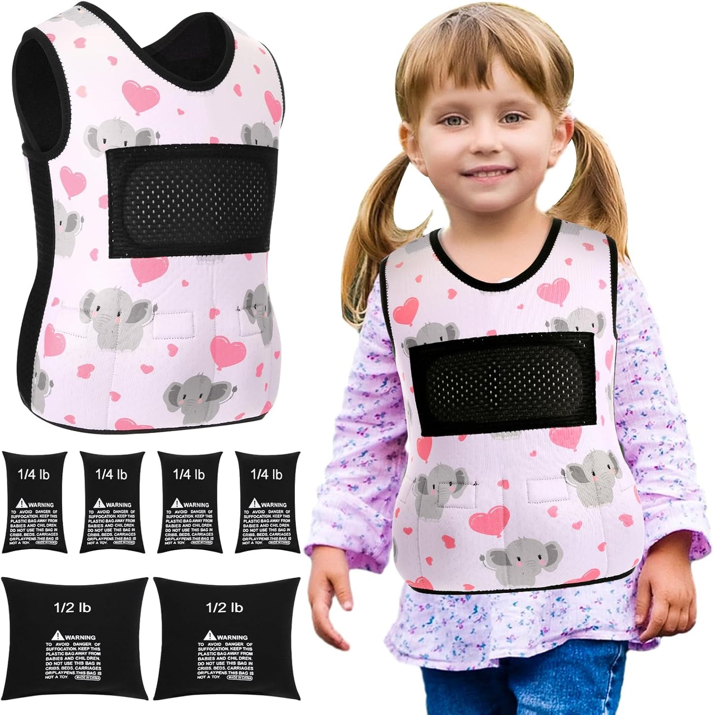 Janmercy Weighted Vest for Kids Boys Girls Adjustable Comfort
