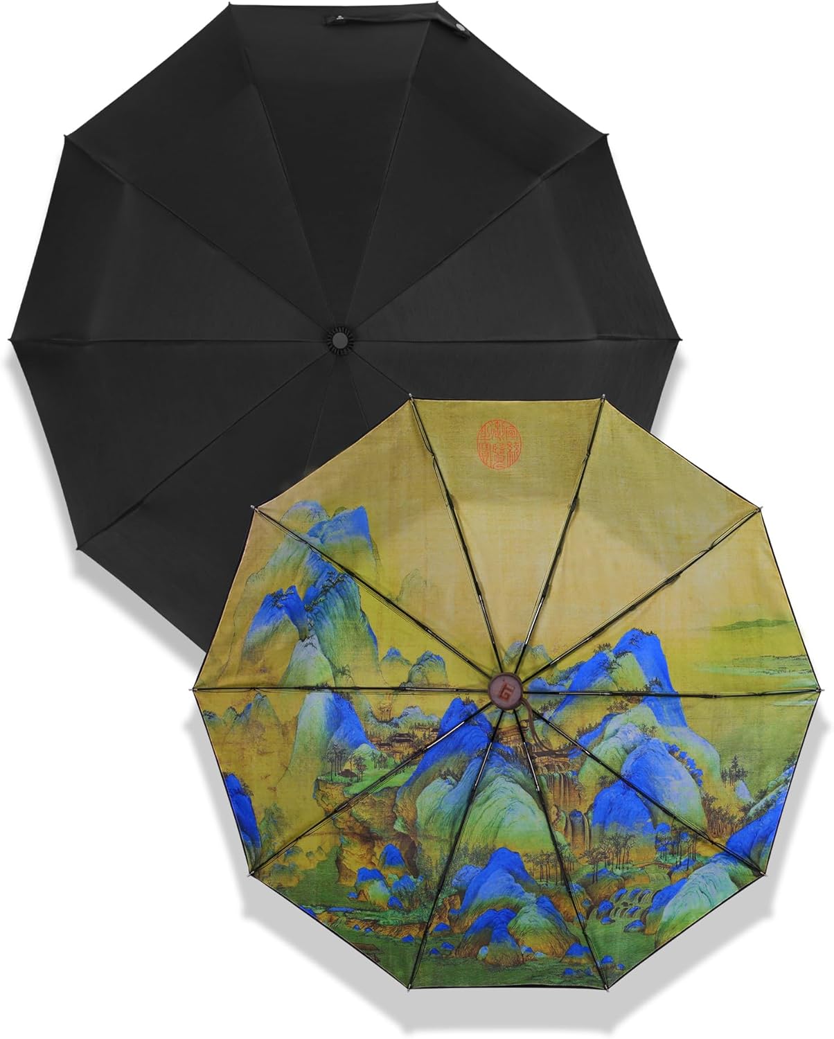 Rain Cats Large Umbrella 45 Inch Windproof Travel Umbrella