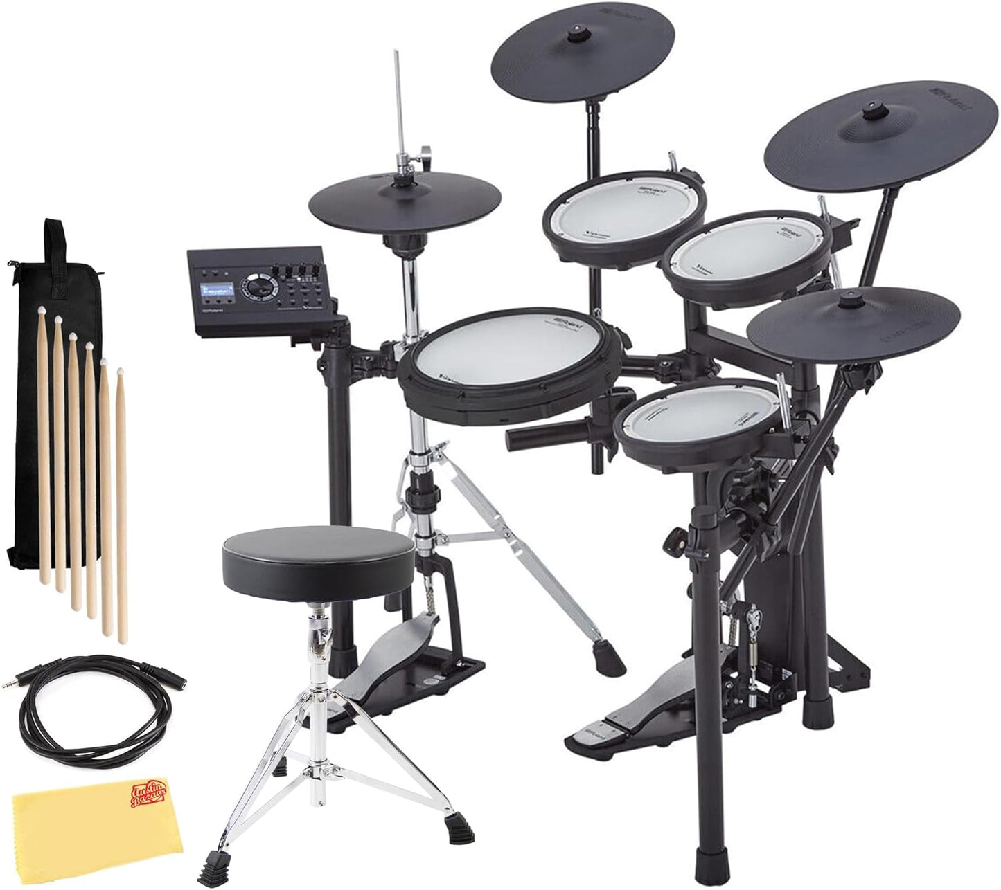 Roland TD-17KVX2 V-Drums Bundle with Throne and Accessories