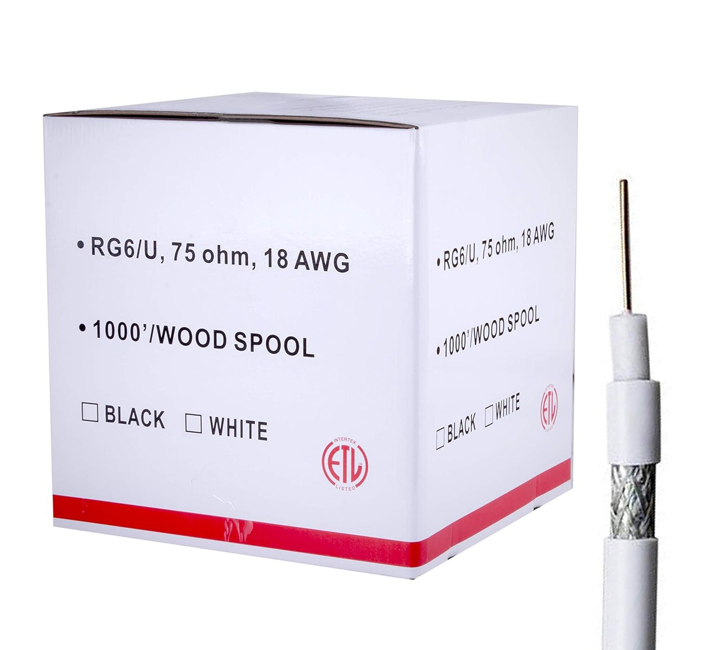 Five Star Shielded RG6 Coaxial Cable for Audio and Video Use