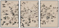 Framed Wall Art Print Set Minimalist Birds in Motion - Chic Decor