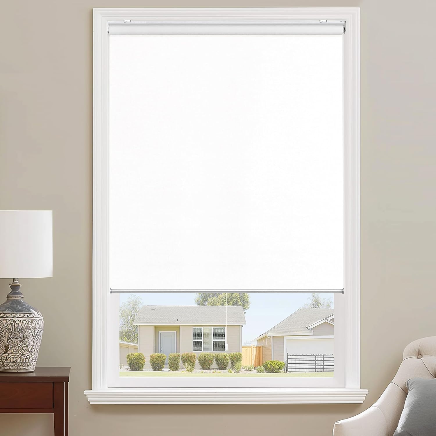 ChrisDowa Cordless Blackout Roller Shade for Total Darkness