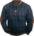 Vintage Zip-Up Graphic Sweatshirt for Men