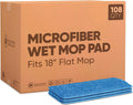 Bulk 18in Microfiber Wet Mop Pads Wholesale - Case of 108