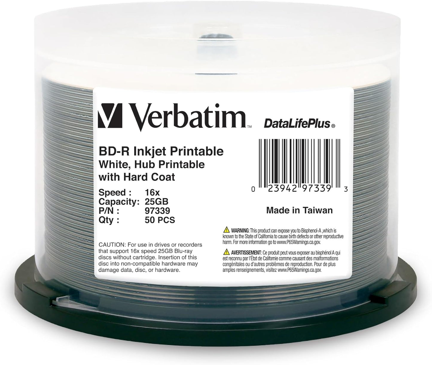 Verbatim BD-R 25GB 16X Blu-ray Discs for High-Quality Storage