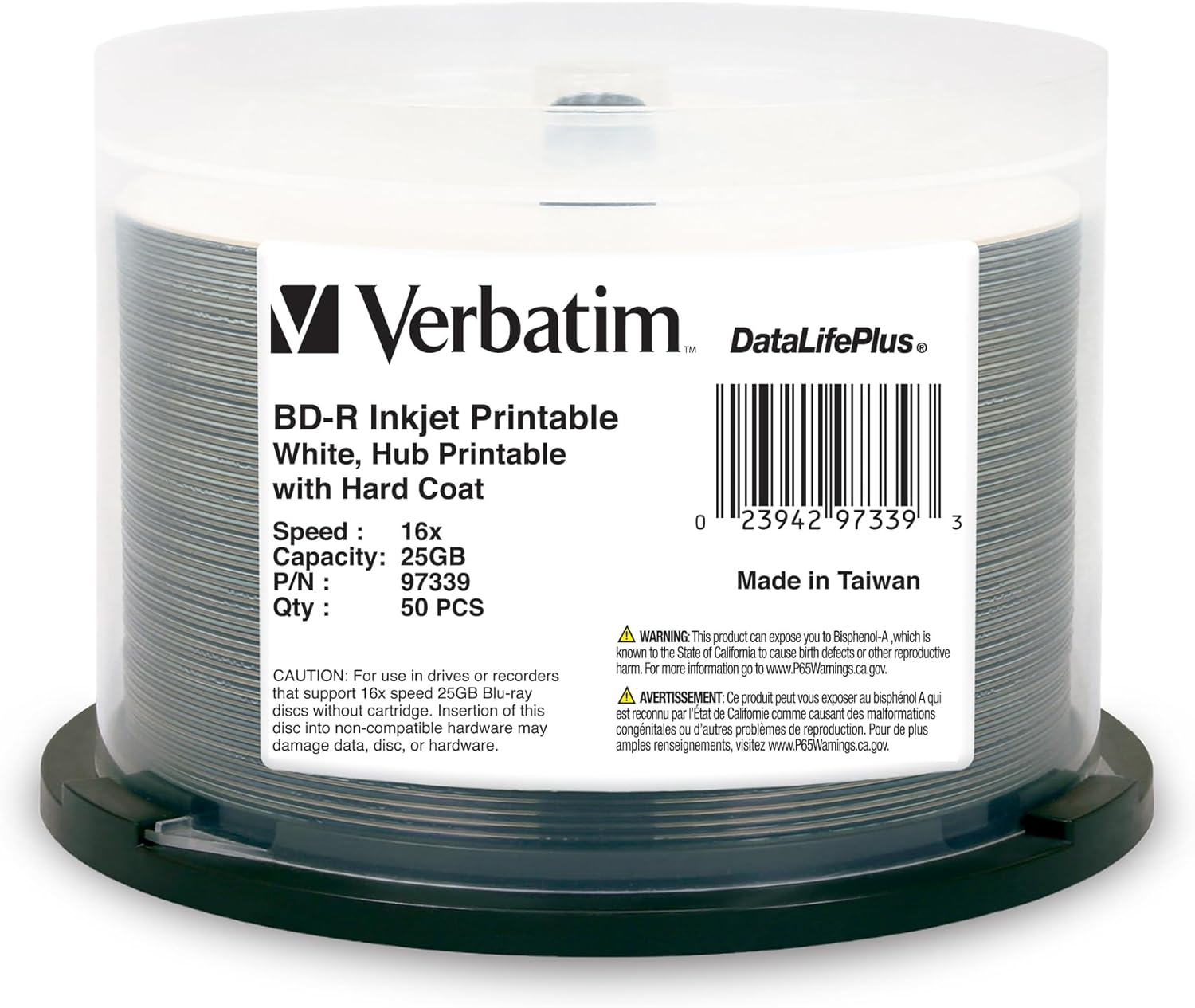 Verbatim BD-R 25GB 16X Blu-ray Discs for High-Quality Storage