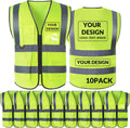 Custom Hi Vis Safety Vest for Men and Women - Reflective Class 2