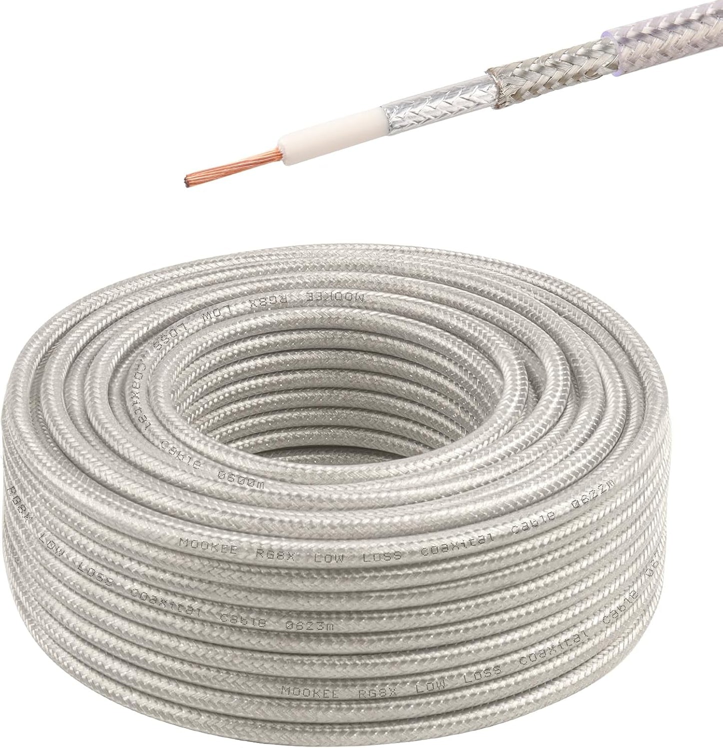 RG8x Coaxial Cable 100ft for Low Loss Signal Transfer
