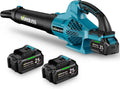Leaf Blower Cordless 21V with 2 x 4.0Ah Batteries - Powerful, Portable