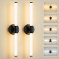 Modern Bathroom Wall Sconces Set of 2 Dimmable LED Fixtures