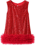 Tutu.kk Toddler Girls Sequin Dress A-Line Sparkly Sleeveless Wedding