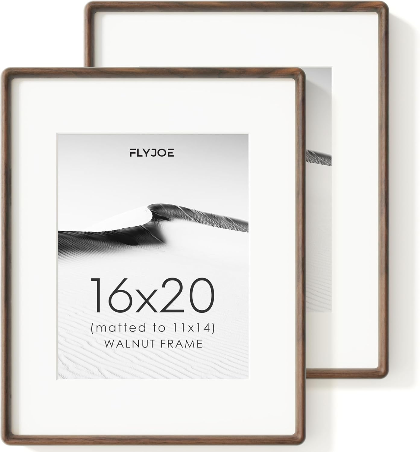 16x20 Picture Frame Set of 2 in Natural Solid Walnut Wood