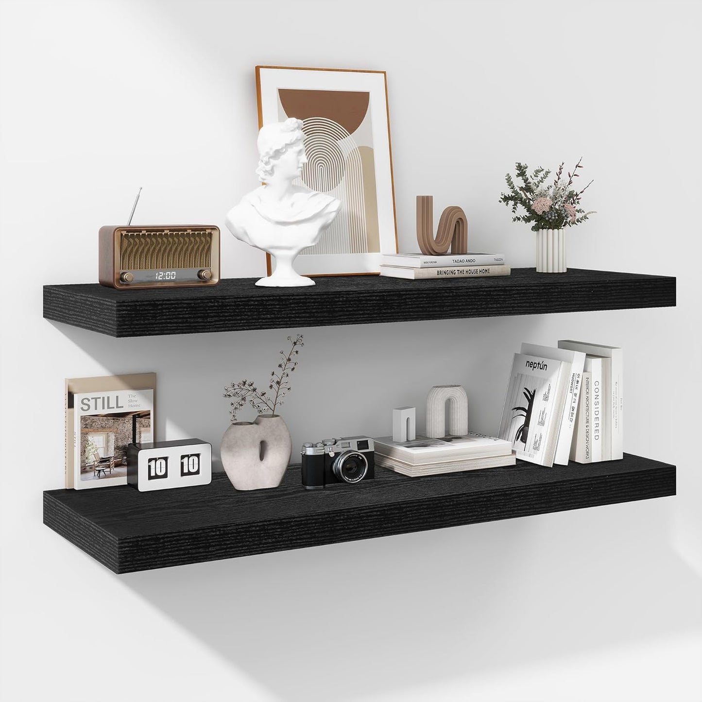 Floating Shelves 12 Inch Rustic Wooden Wall Storage Solution