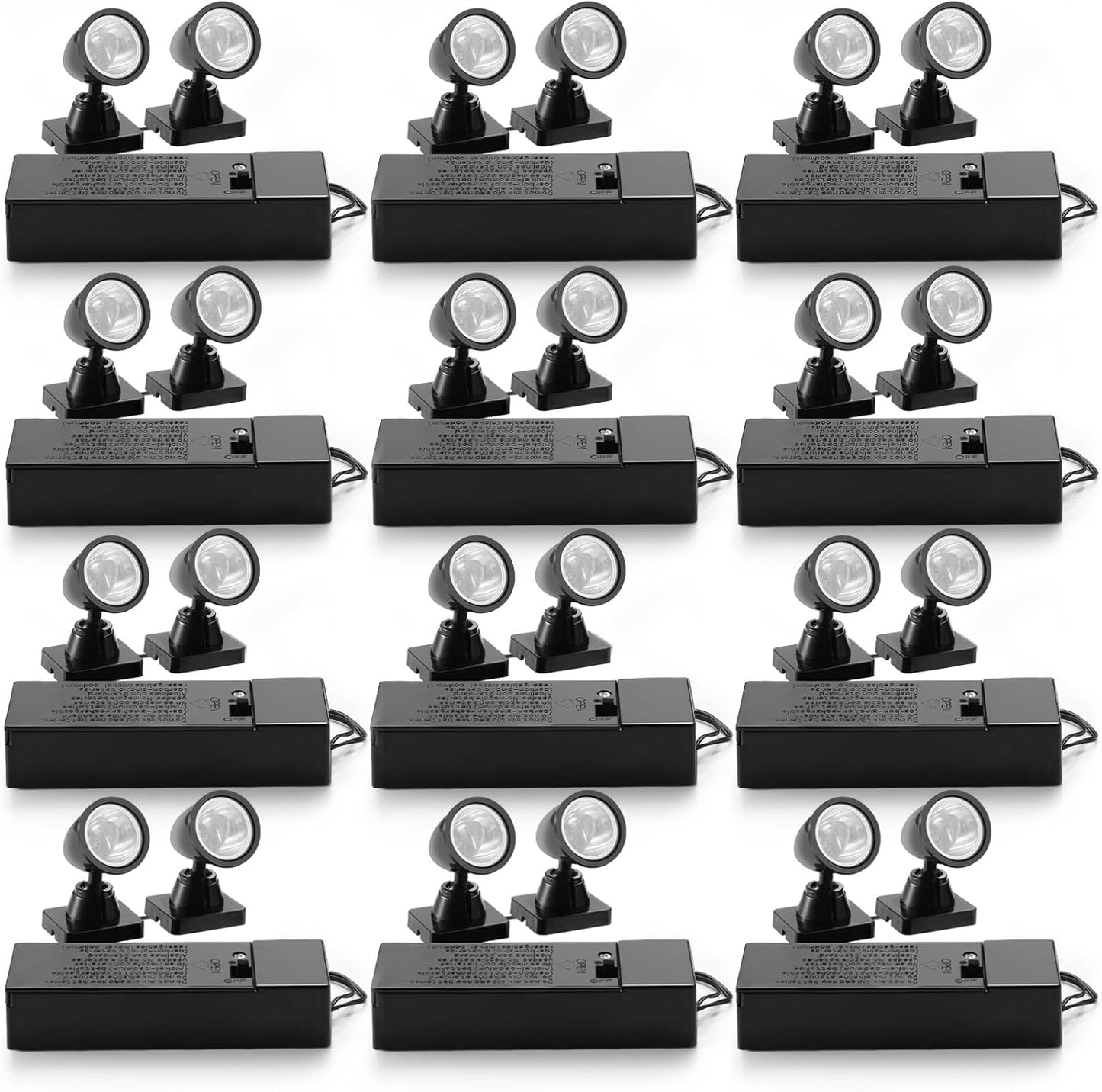 12 Packs Christmas Village Spot Lights for Indoor Decorations