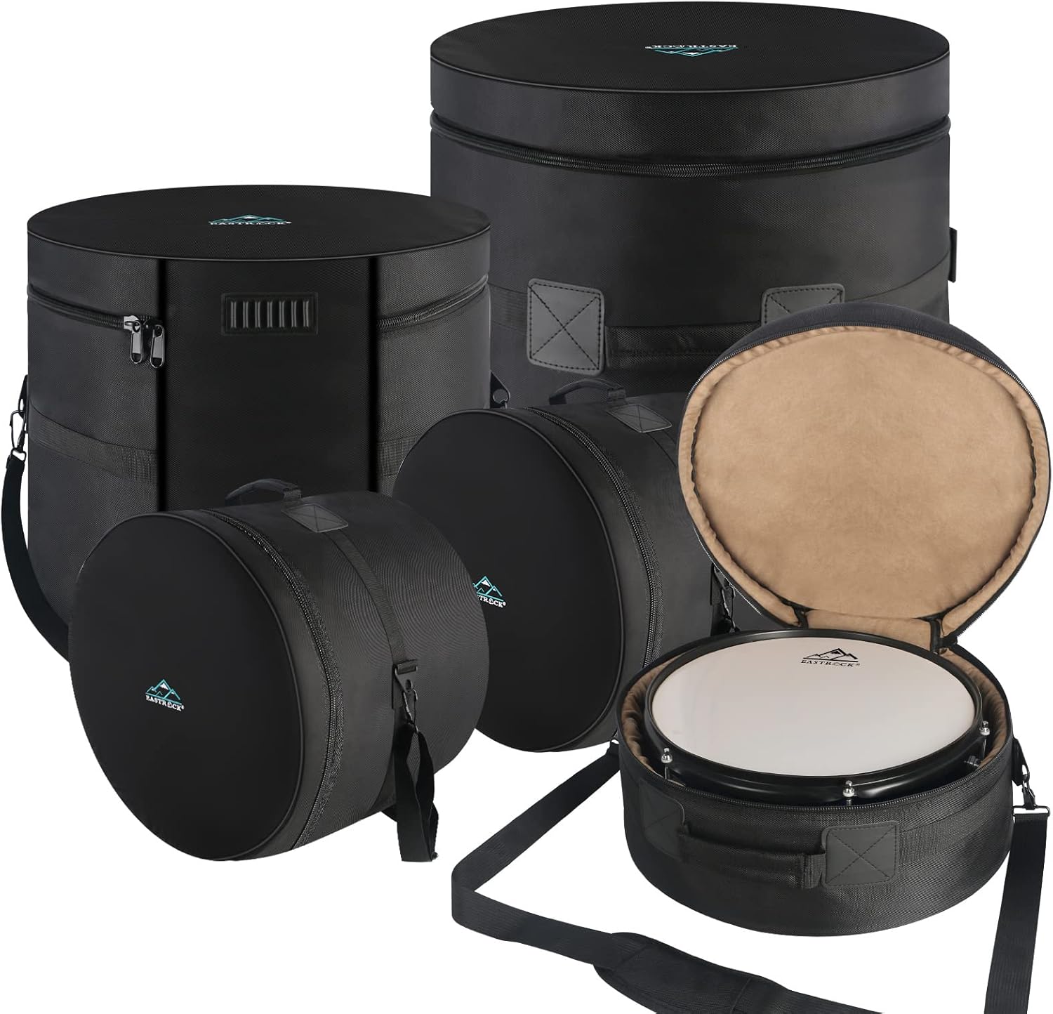 EASTROCK 5-Piece Drum Bag Set for Ultimate Drum Protection