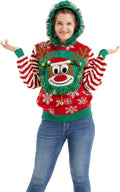Women Ugly Christmas Sweater Fair Isle Knit Pullover - Cozy Festive