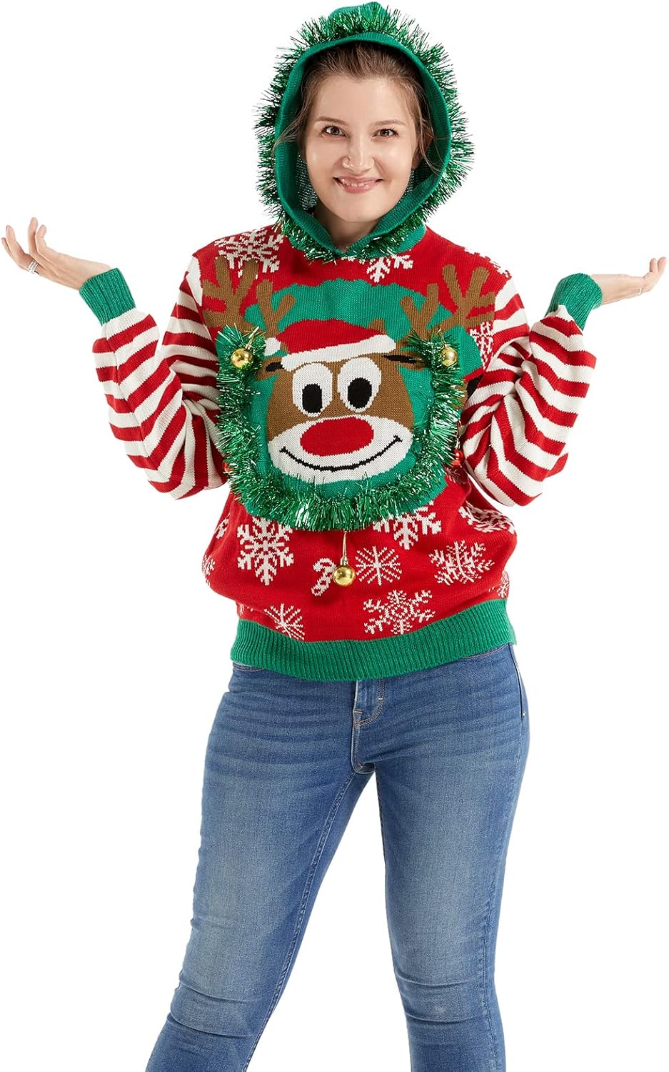 Funny Ugly Christmas Sweater for Women and Men - Knit Pullover