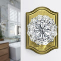 Glass Crystal Door Knobs Interior Antique Brass - Privacy Lock