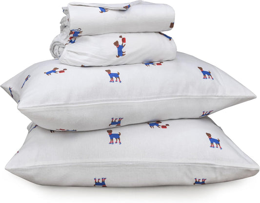 RUVANTI Flannel Sheets Set for California King Size Beds