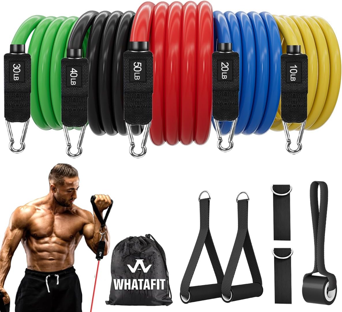WHATAFIT Resistance Bands - Ultimate Home Gym Gear