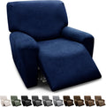 Recliner Chair Covers 4-Piece Set for Leather Look Comfort