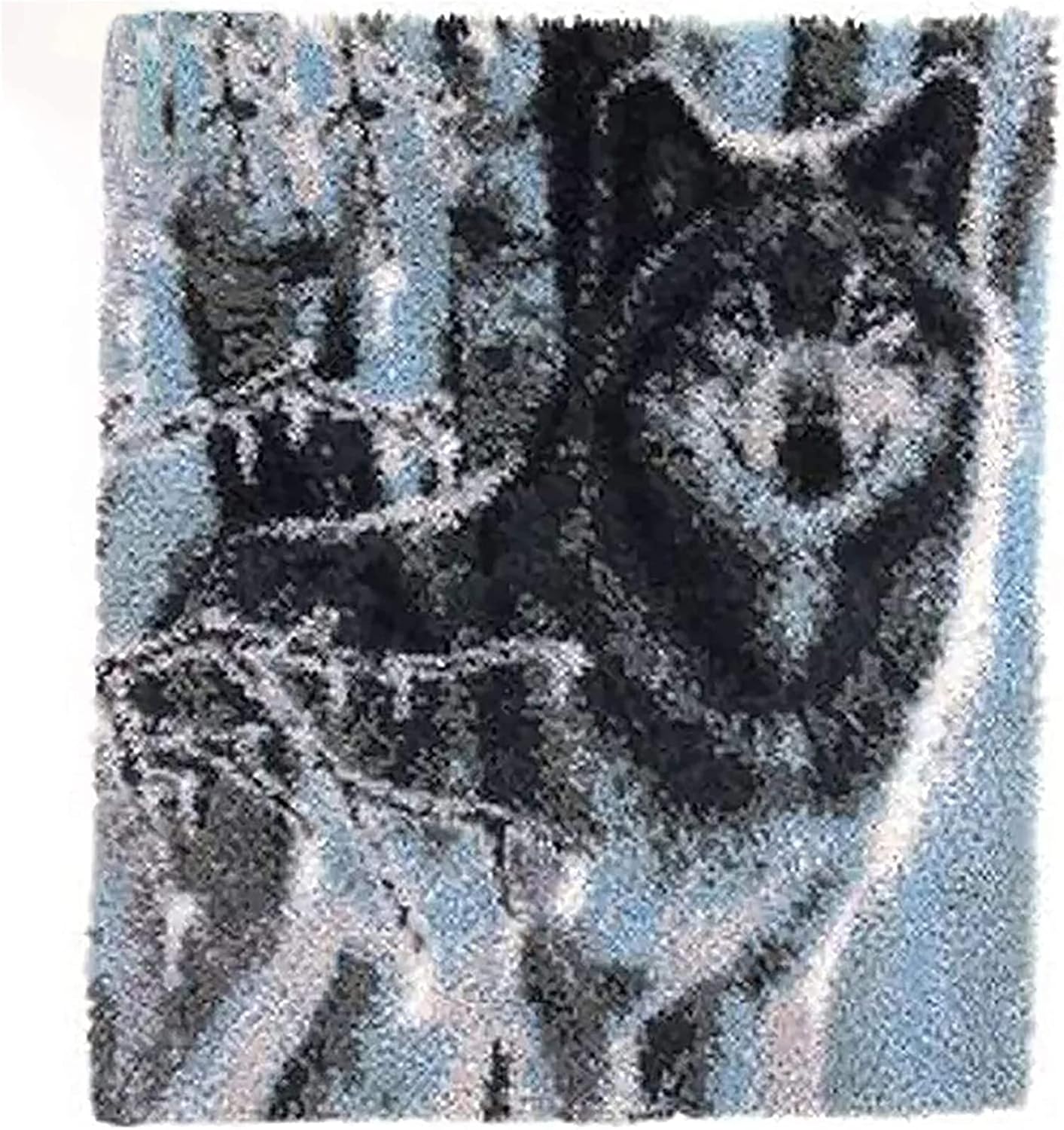 ZFFLYH Large Latch Hook Kit for Adults - Snow Wolf Design