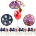 60PCS Halloween Cocktail Umbrellas - Spooky Drink Garnish
